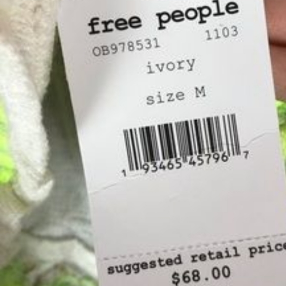 Free People boho No More Tiers Sleeveless Tube Top - Picture 6 of 6